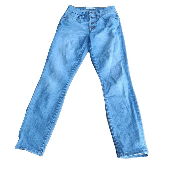 Madewell Women Jeans 9" High Riser Skinny Skinny Crop Button Fly Size 32